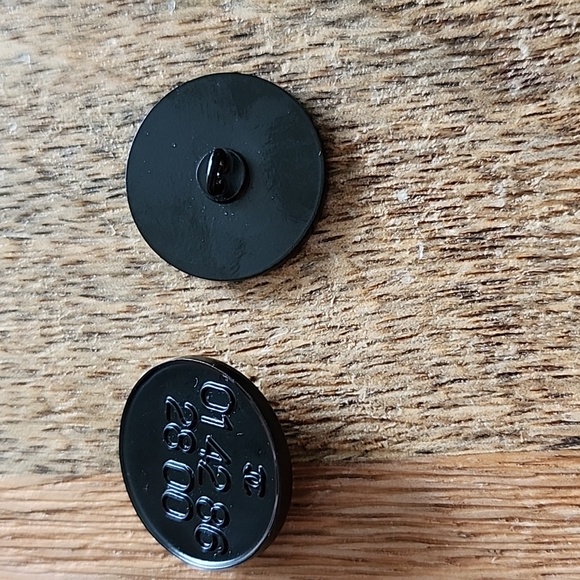 Chanel Set of 2 Black Buttons w Numeric Sequence - Picture 2 of 4